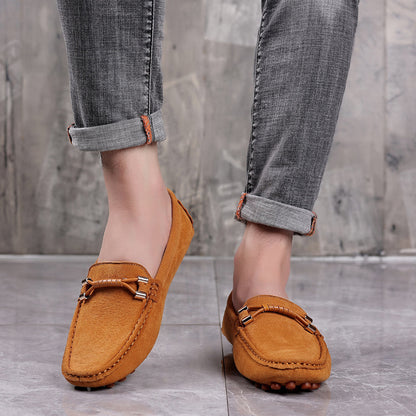 Velaro — Premium Suede Loafers with Cushioned Comfort and Metallic Accents