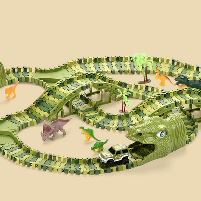 DinoRift — Interactive Dinosaur Track Toy Set with Battery-Powered Car