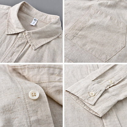 Corbin — Camisa de Linho Respirável com Caimento Relaxado e Bolso no Peito