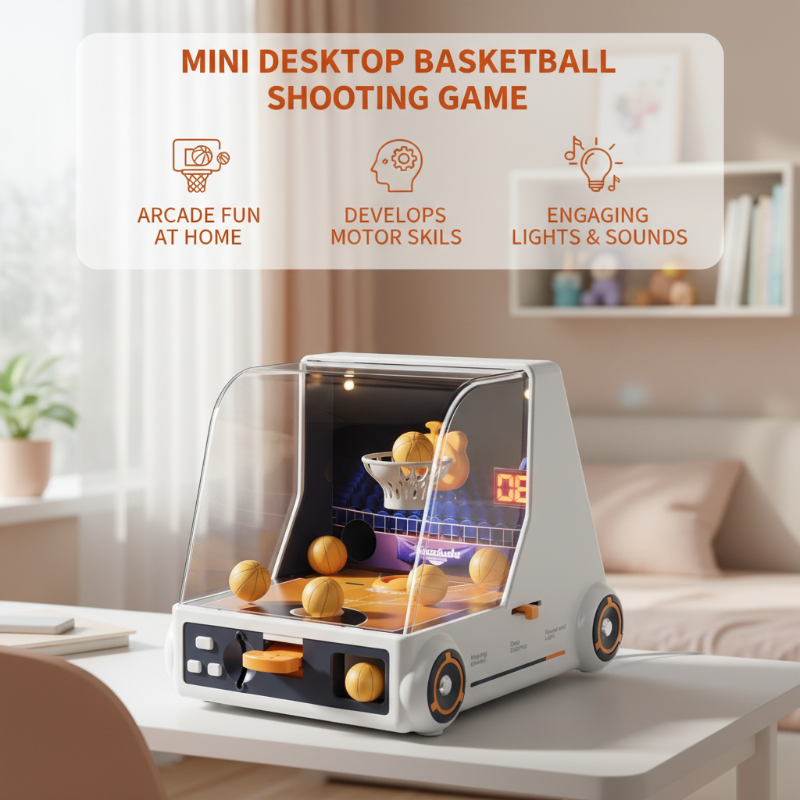 Arcano Mini Koripallopeli — Kompakti pöytäarcade-ammuntapeli valoilla ja äänillä