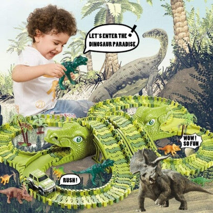 DinoRift — Interactive Dinosaur Track Toy Set with Battery-Powered Car