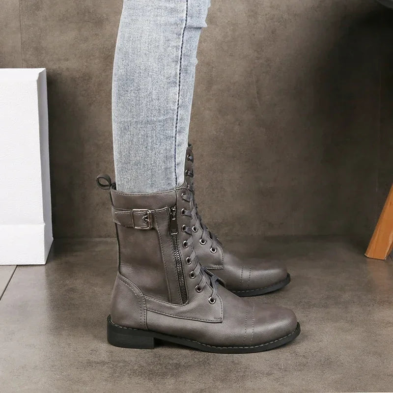 Norla — Premium leren veterlaarzen met all-terrain zool