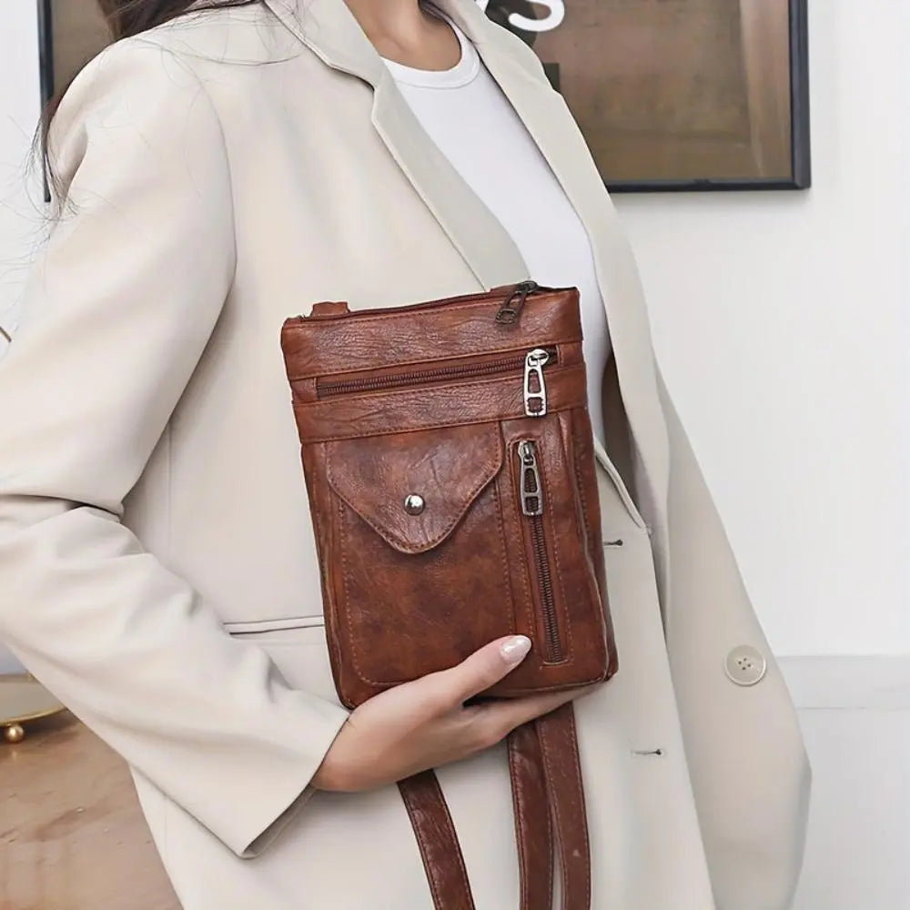Nola Vintage Crossbody Bag — Kompakte Designer-Umhängetasche mit verstellbarem Riemen