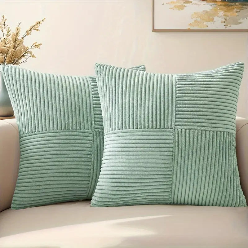 Soren Set — Modern Boho Corduroy Pillow Covers with Ribbed Texture