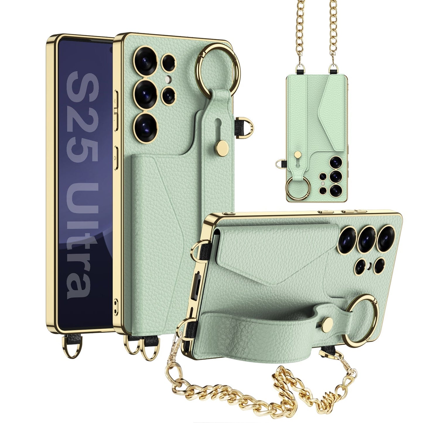 LuxGrip™ All-in-One Leren Telefoonhoesje