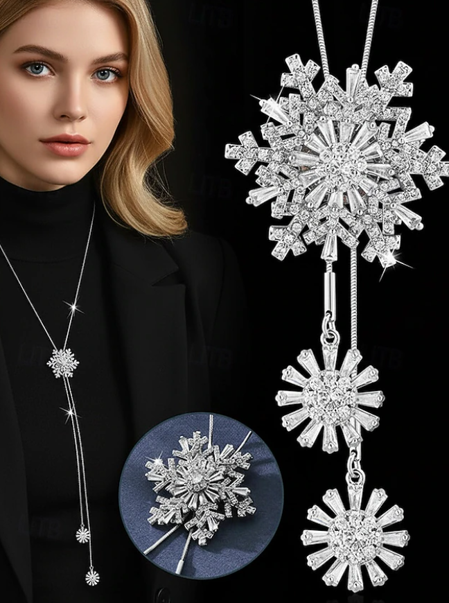Vixora - Women's Snowflake Pendant Necklace