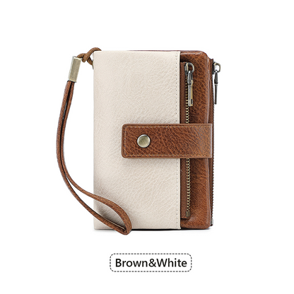 🔥Limited-time offer-Cryloxa Women's Retro Style RFID Blocking Tri-fold Wallet