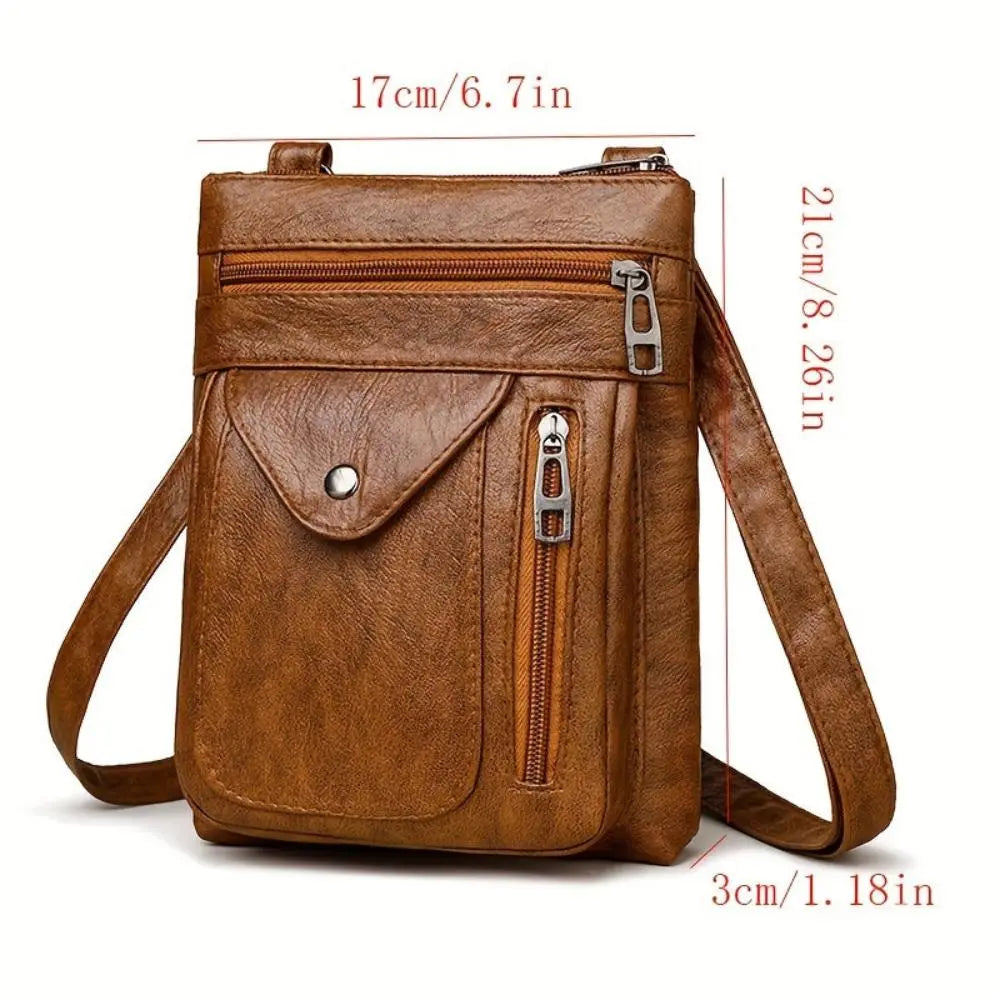 Nola Vintage Crossbody Bag — Kompakte Designer-Umhängetasche mit verstellbarem Riemen