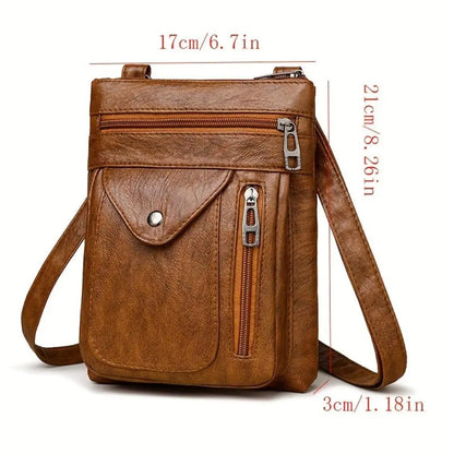 Nola Vintage Crossbody Bag — Kompakte Designer-Umhängetasche mit verstellbarem Riemen