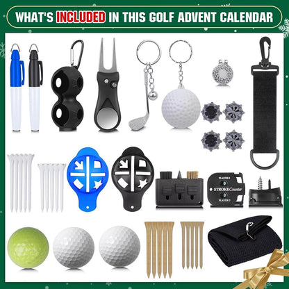 24 Explosive Golf Surprises™ — Ignite Daily Thrills and Master Your Holiday Game
