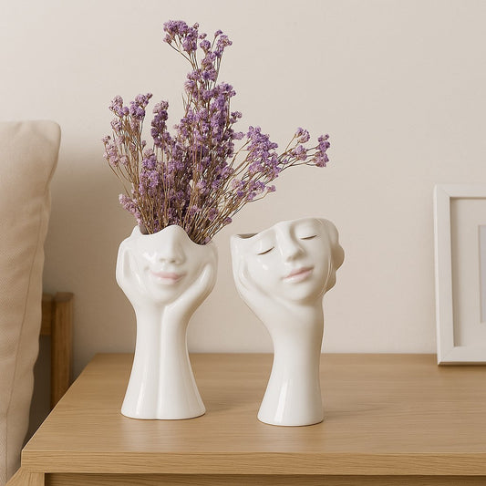 Liri Sculptural Face Flower Holder™ — Command Every Room with Bold Art That Stuns and Sparks Conversation