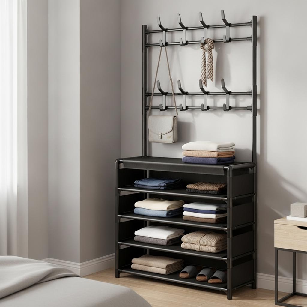 Nestro™ Entryway Shoe and Coat Rack