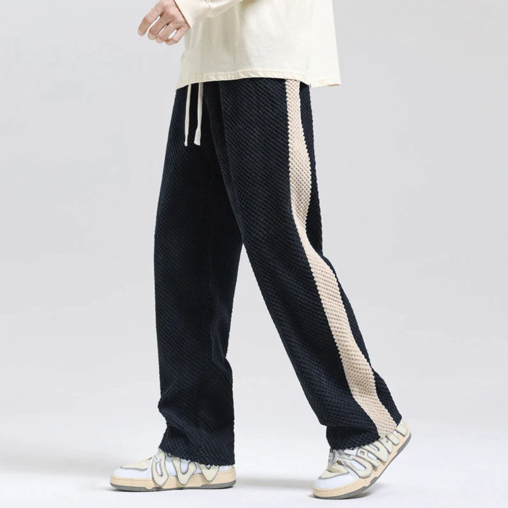 Rylan — Pantaloni jogger in velluto a coste a maglia waffle con vita regolabile