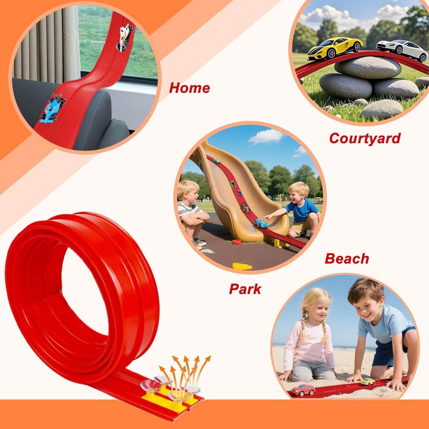 RaceVibe — Circuit de Course Flexible pour Enfants avec Voitures en Alliage