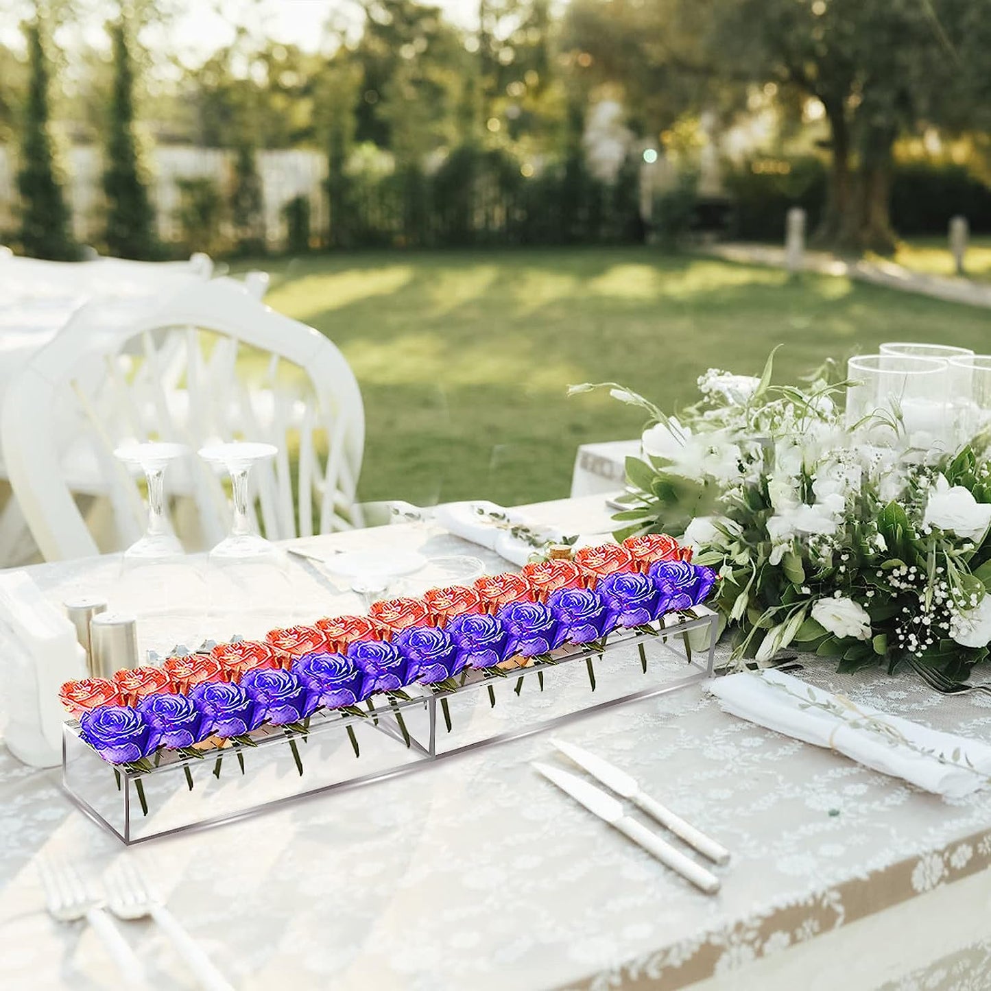 Vaso Liora — Vaso per Fiori in Acrilico Trasparente con Opzione Luce Integrata