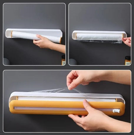 SlicoWrap — Präziser Küchenfolien-Schneider mit Doppelklingen-Design