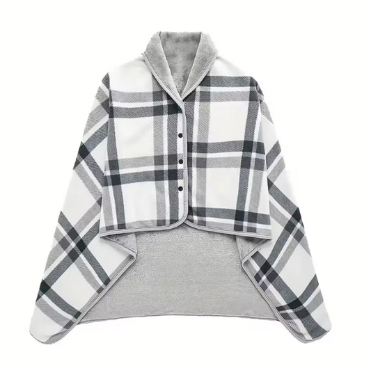 Teleno — 2-in-1 tragbare Deckenjacke mit dickem Fleece für Wärme