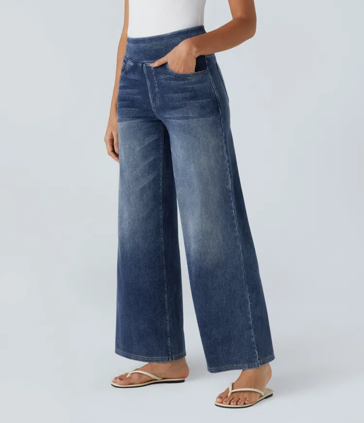 High-Waisted Wide Leg Jeans™ — Unlock All-Day Confidence and Freedom in Every Step