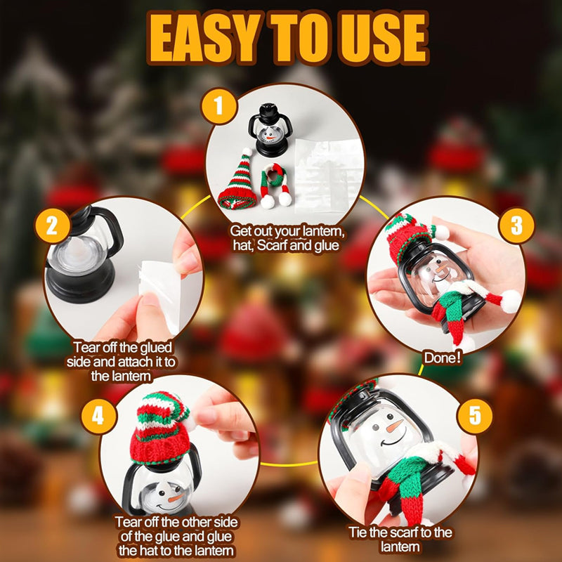FrostBeam™ Mini Lanterns — Entzünde herzliche festliche Freude mit fröhlichem Schneemann-Leuchten