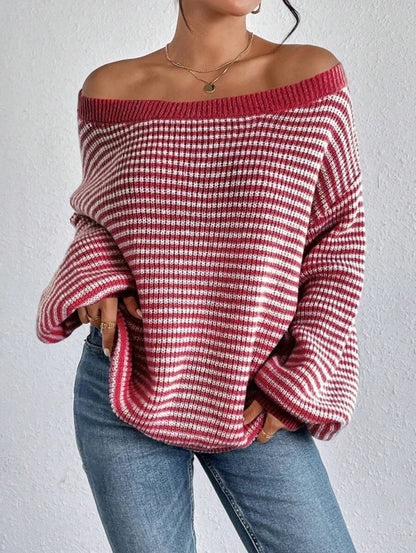 Pull en maille Ellora — Pull oversize à épaules tombantes et manches lanterne