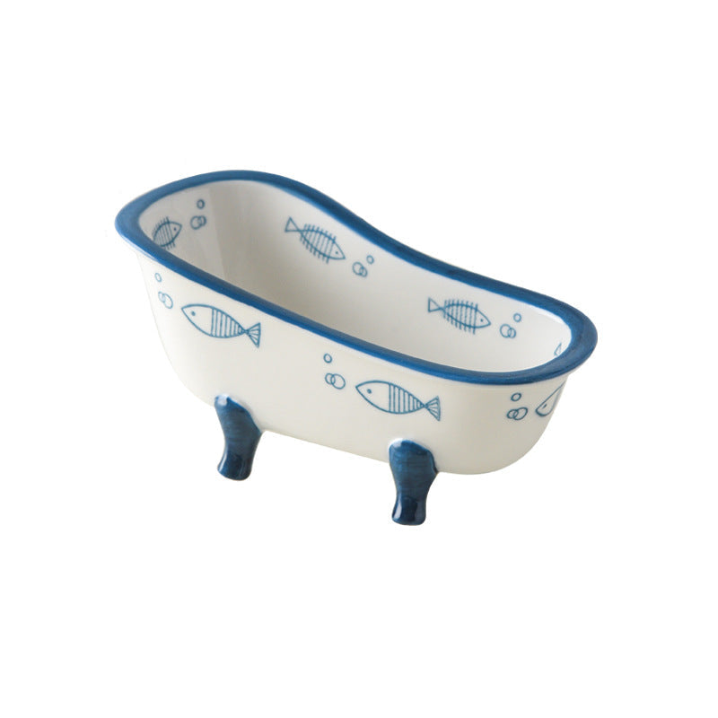 Rowan Mini — Vintage Keramik-Wannen-Schale mit Klauenfüßen