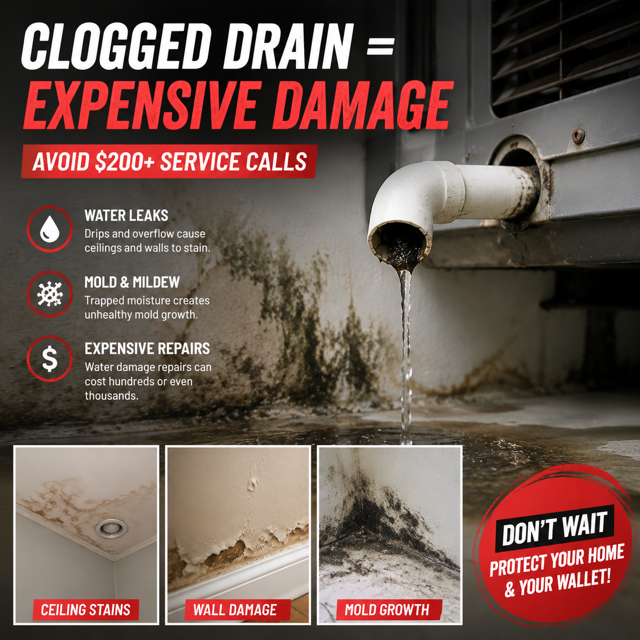 AeroClean AC Drain Line Cleaning Tool | Universal Fit, Transparent Design 1