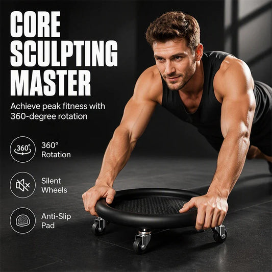Aero Abdominal Roller Wheel | Ultra-Stable Design with Knee Mat for Core Workouts 0