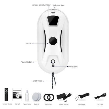 Aero Window Cleaner Robot | Dual Spinning Mop, AI Navigation 8