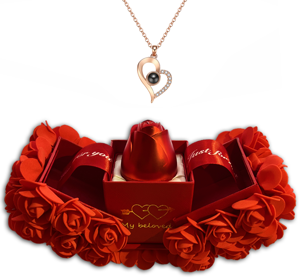 Amora Pendant Rose | Nano-Micro Engraving, Elegant Gift 0