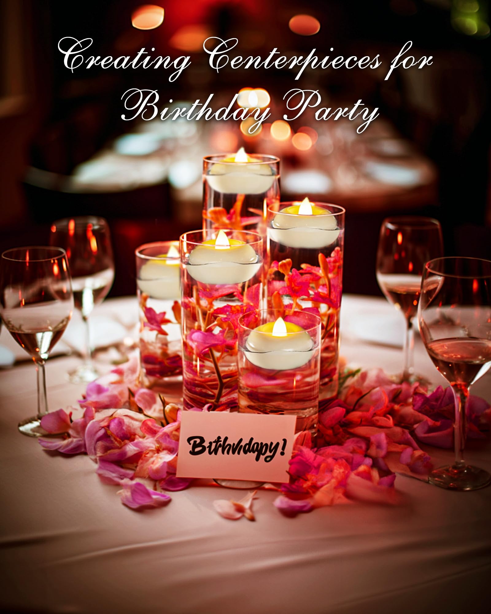 AquaGlow Flameless Candle | Floating LED, Battery Operated 1