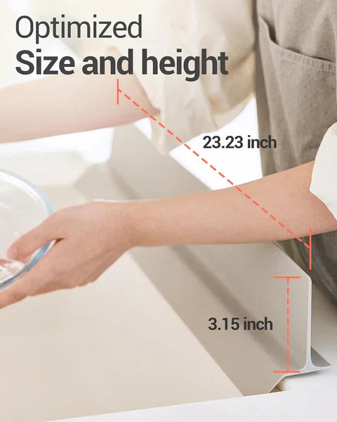 AquaGuard Splash Barrier | Premium Silicone, 49cm Coverage 2