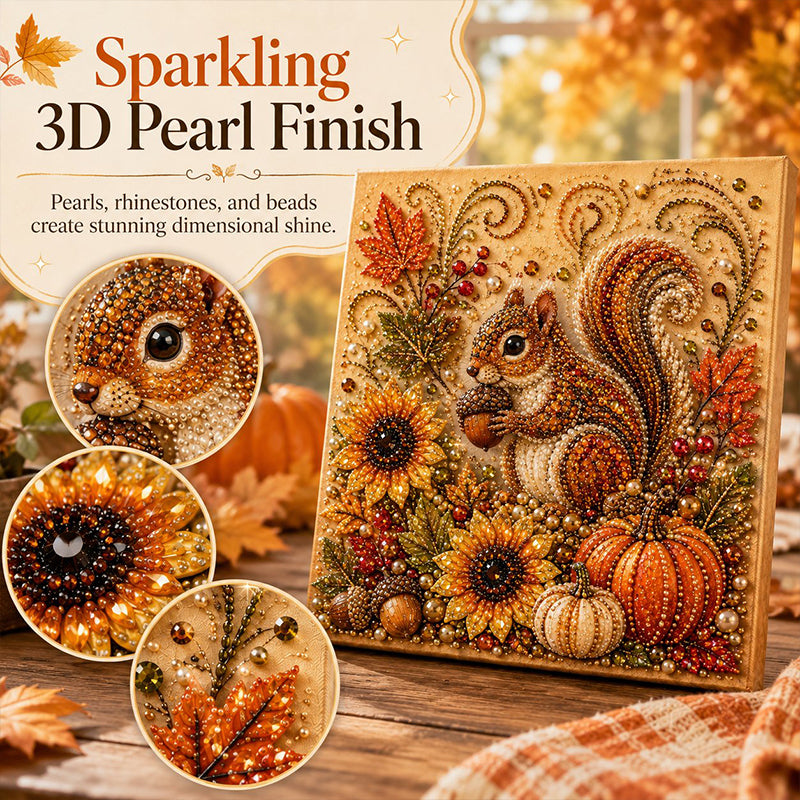 Aurelia 3D Pearl Painting Kit | Autumn Decor, 20cm x 20cm 0