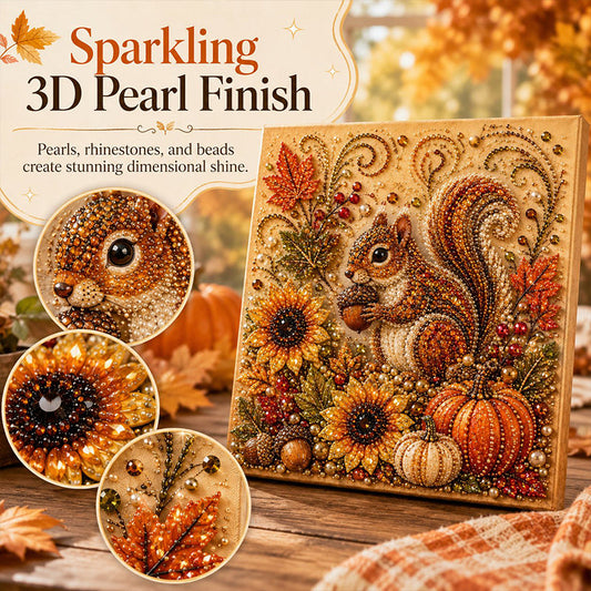 Aurelia 3D Pearl Painting Kit | Autumn Decor, 20cm x 20cm 0