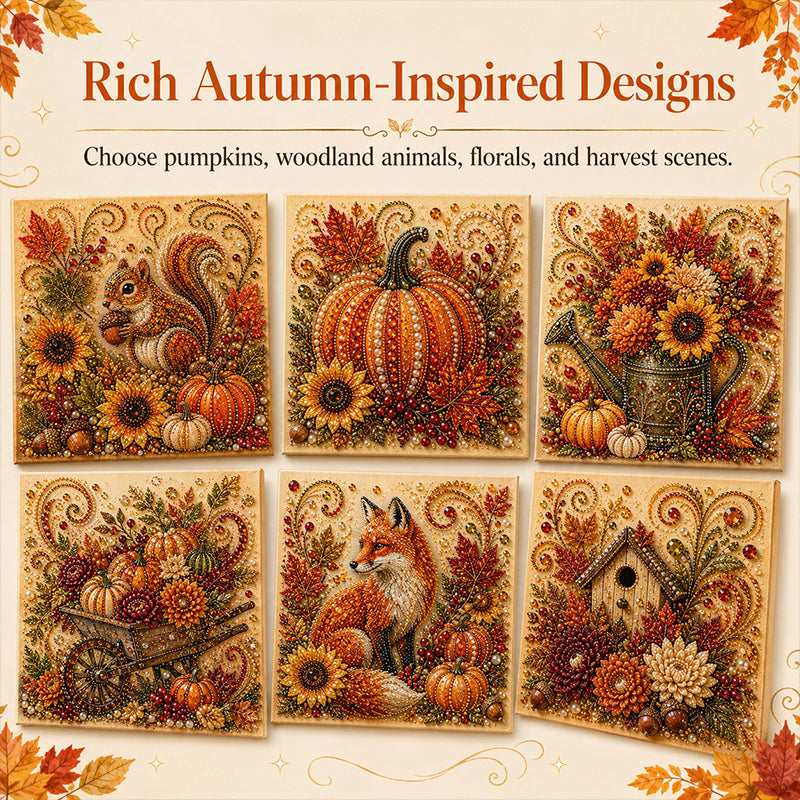 Aurelia 3D Pearl Painting Kit | Autumn Decor, 20cm x 20cm 6