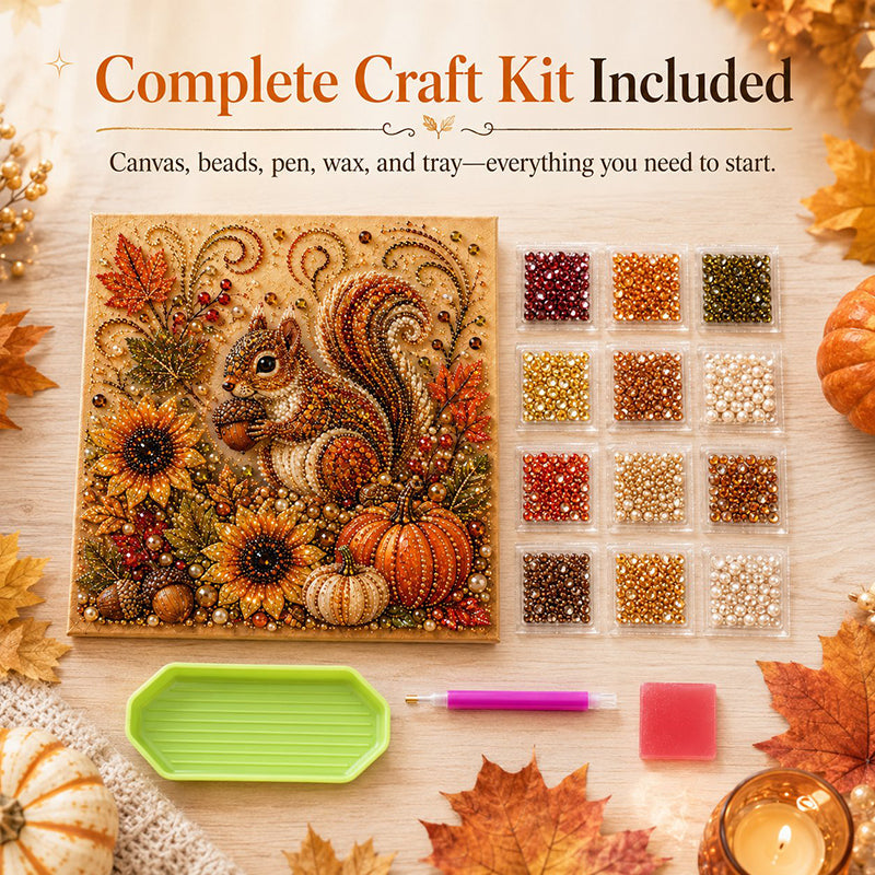 Aurelia 3D Pearl Painting Kit | Autumn Decor, 20cm x 20cm 8