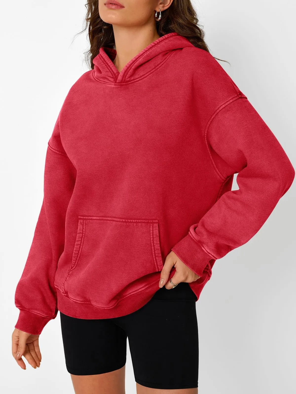 Ava Acid Wash Hoodie | Oversized, Soft Cotton Fleece 3