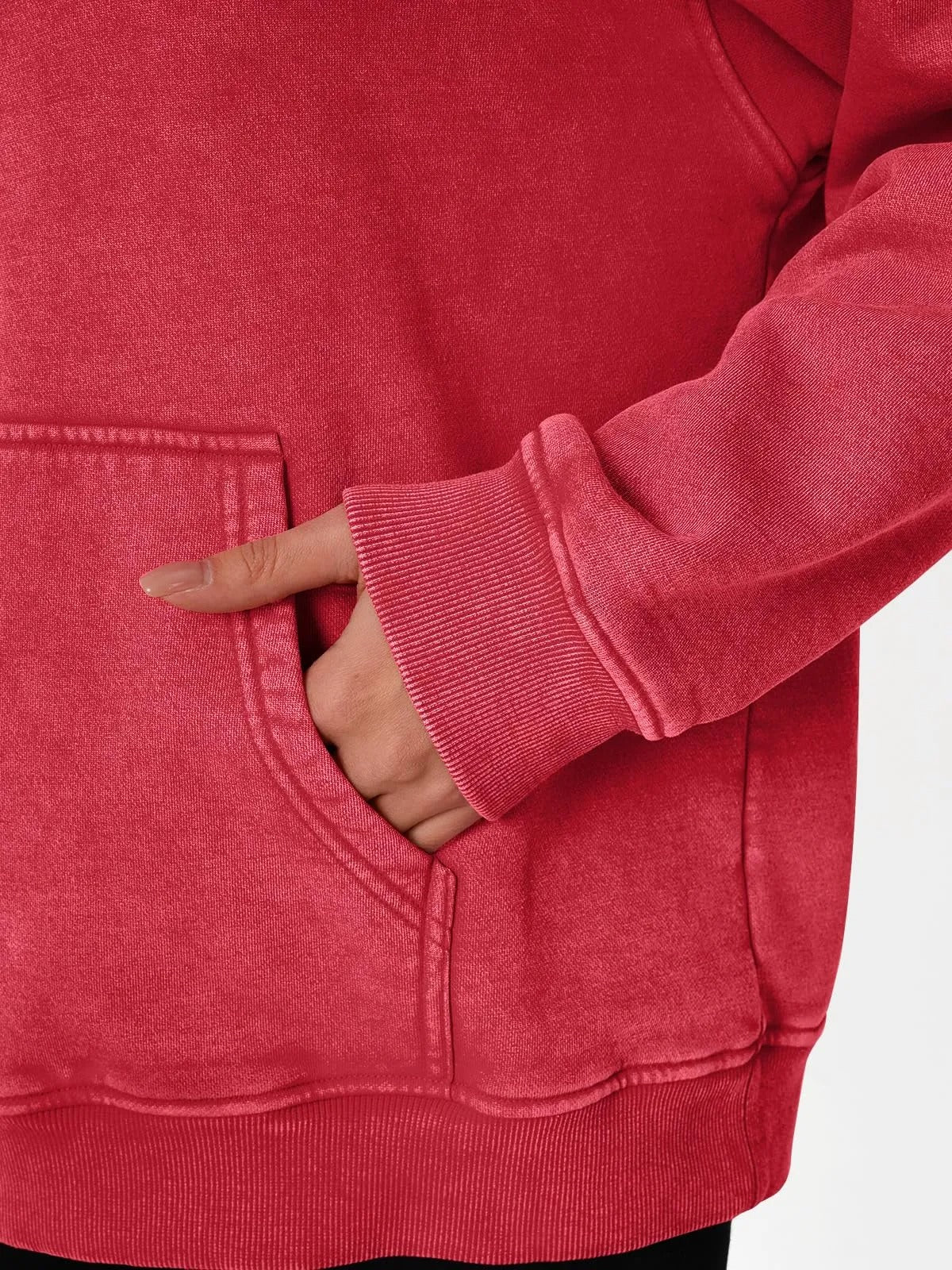 Ava Acid Wash Hoodie | Oversized, Soft Cotton Fleece 5