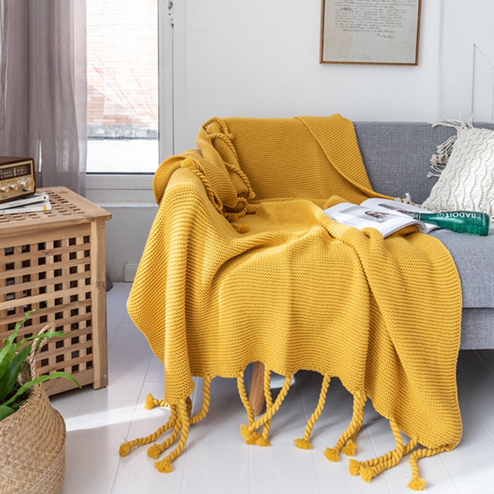 Belvia Gebreide Trow Plaid