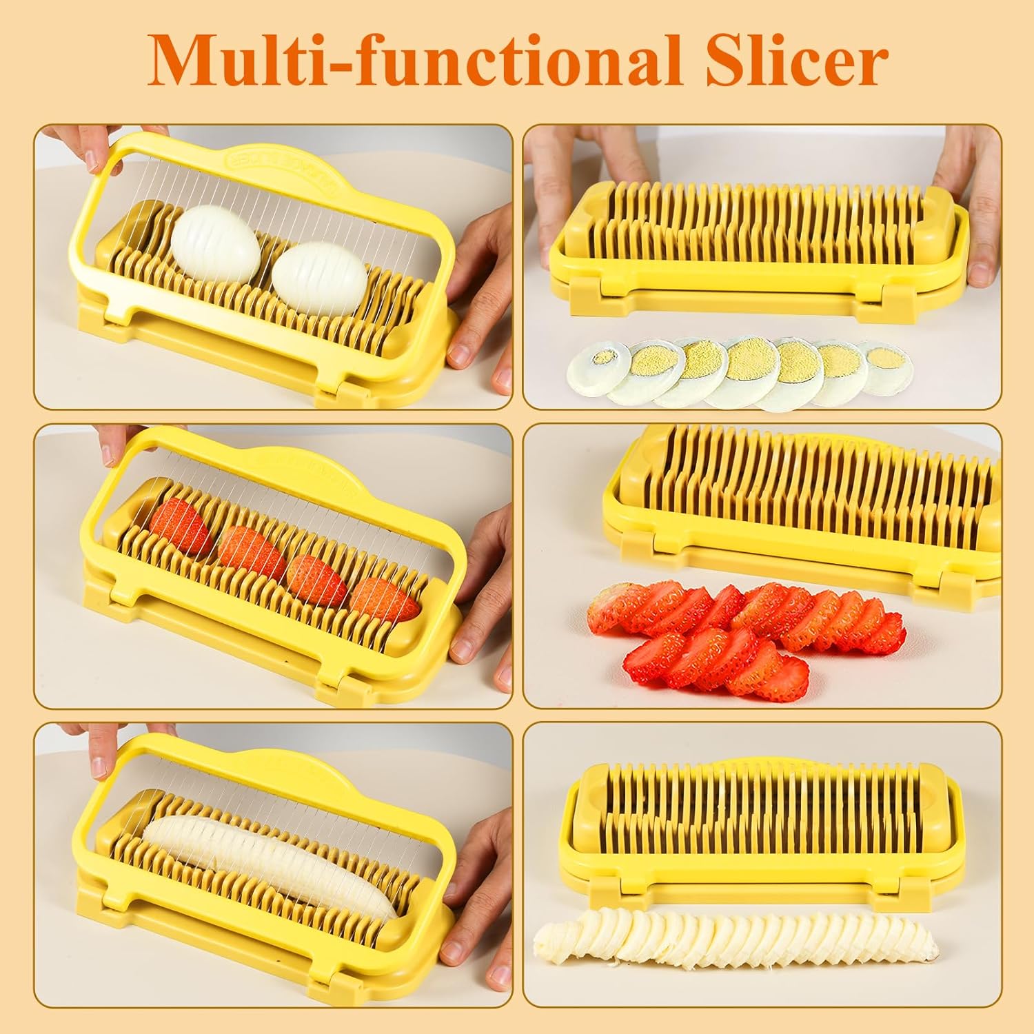Bana Slicer Pro | Multifunctional Egg and Fruit Cutter, Easy to Clean 2