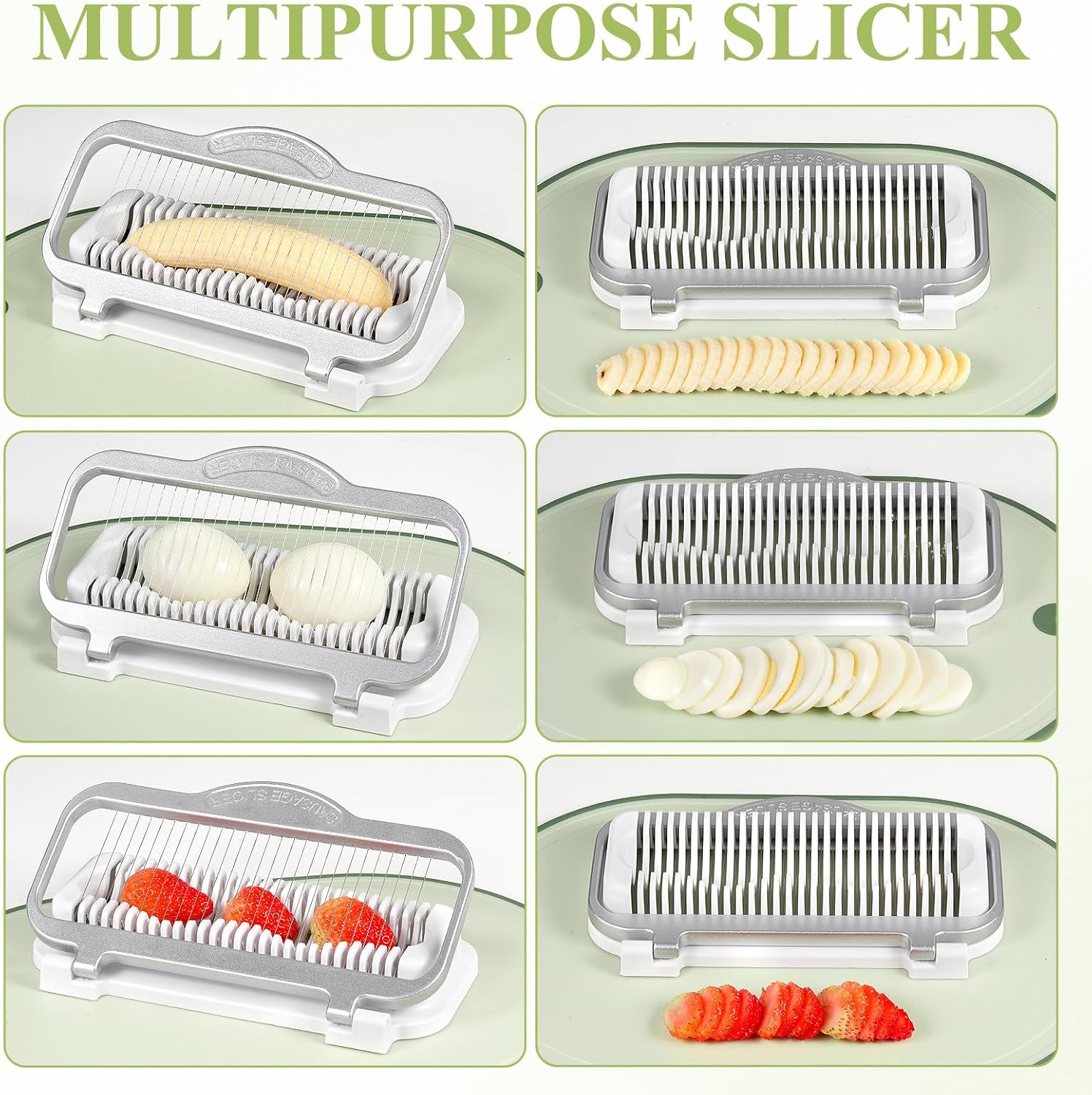 Bana Slicer Pro | Multifunctional Egg and Fruit Cutter, Easy to Clean 8