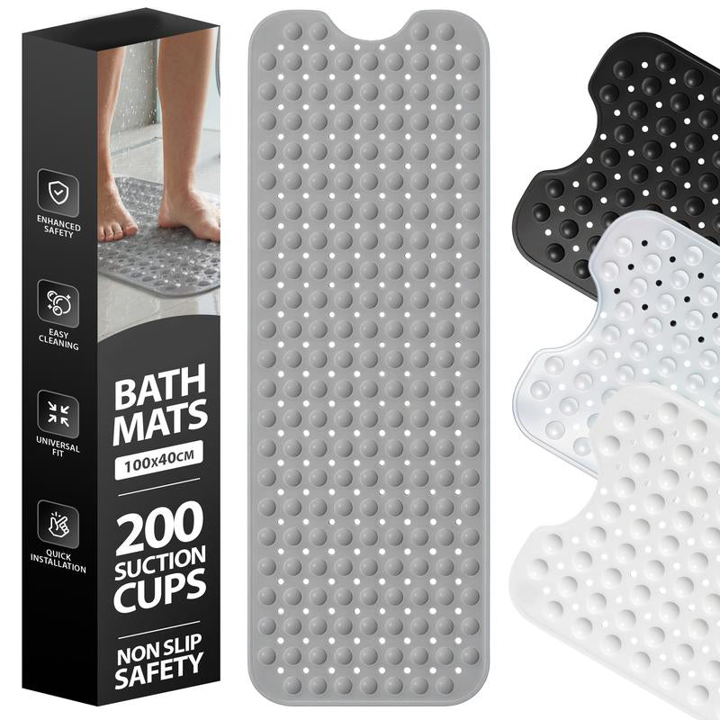 BatheSafe Non-Slip Bath Mat | Textured PVC, Suction Cups, 100 cm x 40 cm 1