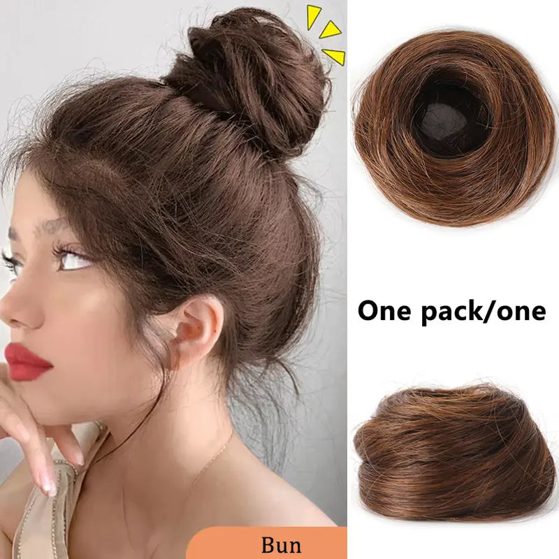 Bela Curly Bun | Synthetic Hair Piece for Instant Volume 1
