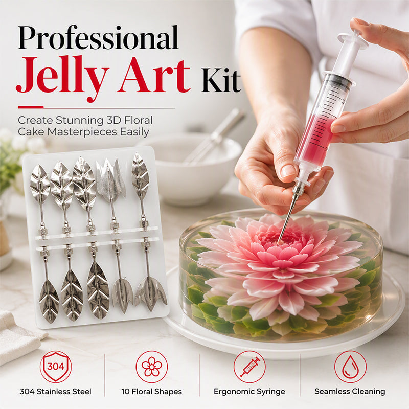 Bella 3D Gelatin Art Tool Set | Stainless Steel, Ergonomic Syringe 1