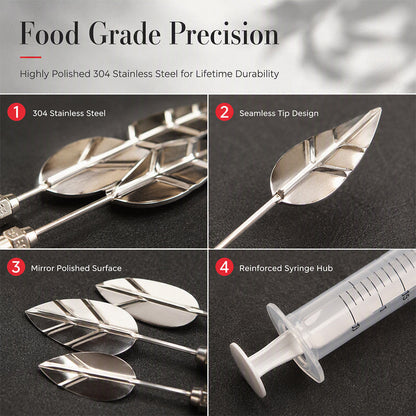 Bella 3D Gelatin Art Tool Set | Stainless Steel, Ergonomic Syringe 3