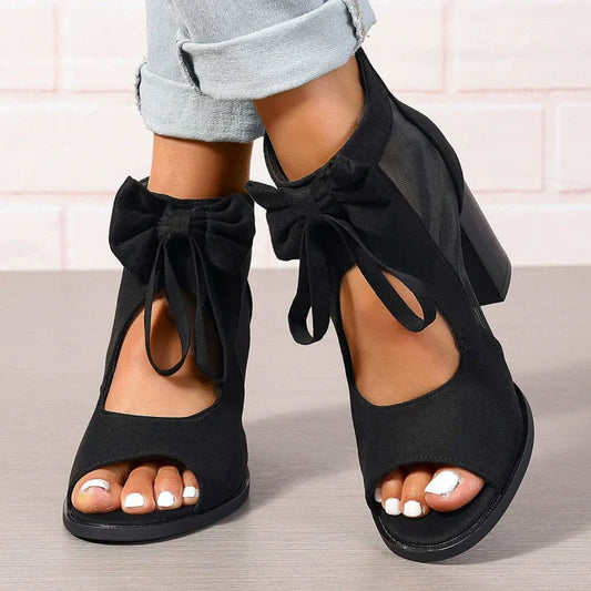 Bella Bow Sandals | Chunky Heel, Versatile Design for Women 0