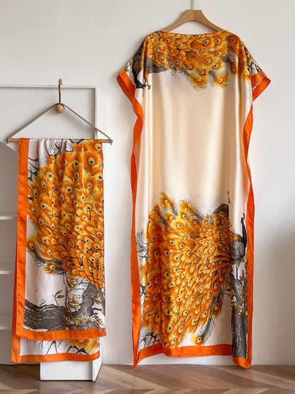 Bella Cape Shawl | Floral Brocade Fabric, Sun Protective Scarf 6