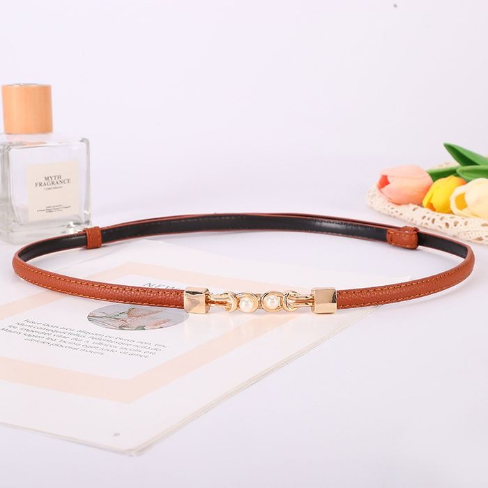 Bella Fashion Belt | Pearl Buckle Elegance 2