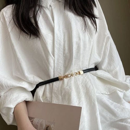 Bella Fashion Belt | Pearl Buckle Elegance 7