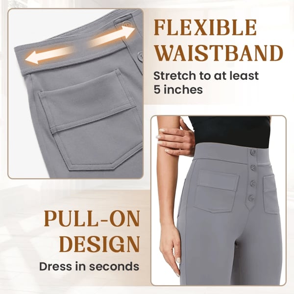 Bella Stretch Pants | High Waist, Elastic Polyester 4