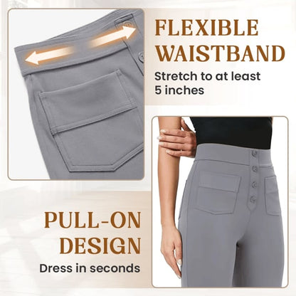 Bella Stretch Pants | High Waist, Elastic Polyester 4